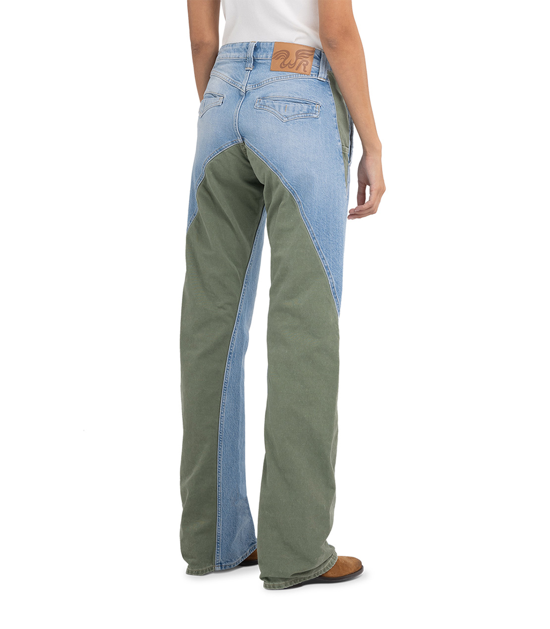 We are ブライトブルーワイドレッグデニムパンツ 詳細画像 ブルー 2